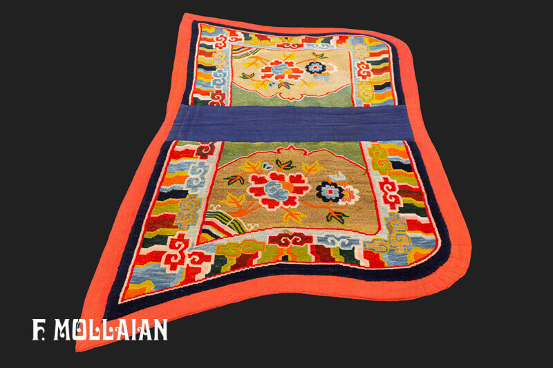 Tappeto Sella Multicolore Tibetano Antico n°:80186613